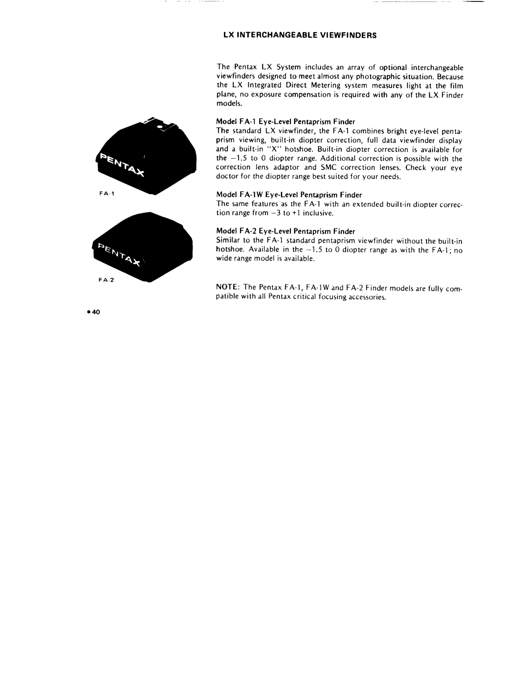 Pentax ILX manual 