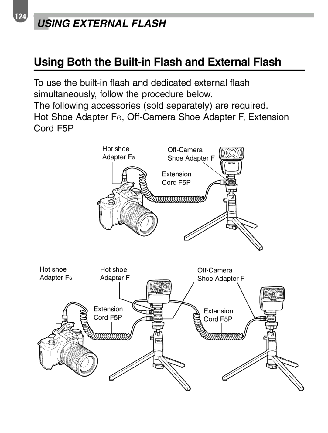 Pentax ist manual Using Both the Built-in Flash and External Flash 