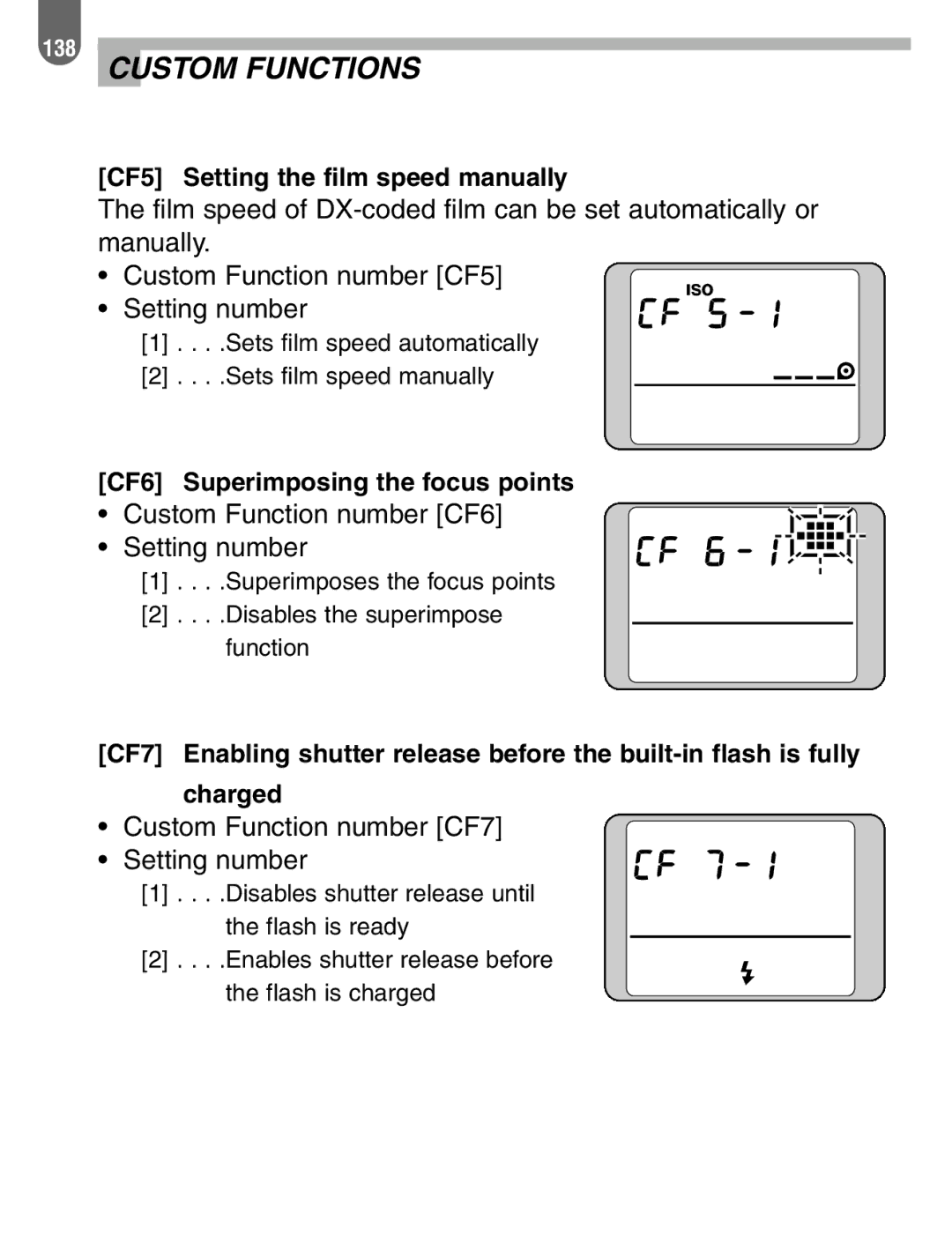 Pentax ist manual Custom Function number CF6 Setting number 