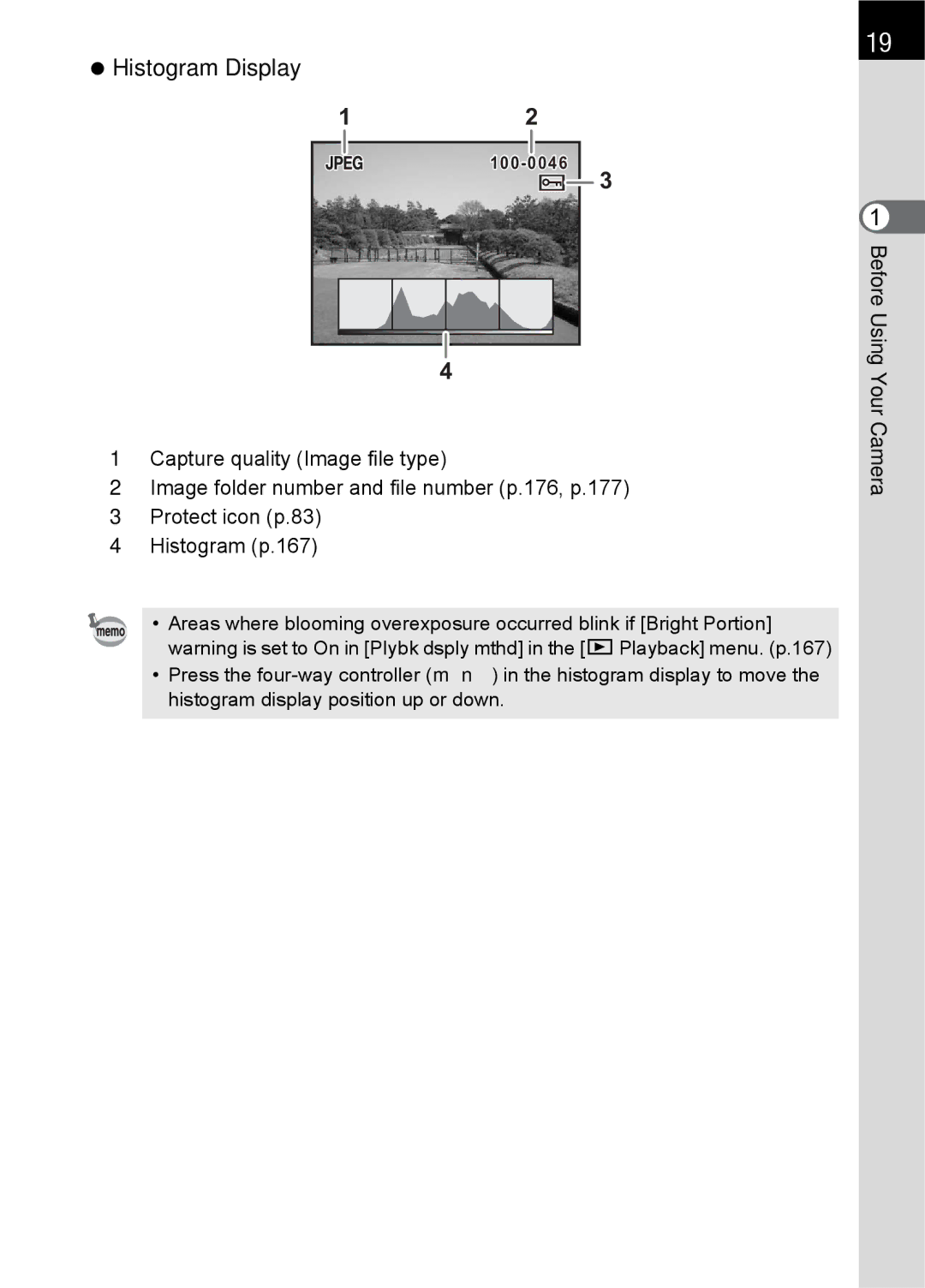 Pentax K100 D specifications Histogram Display 