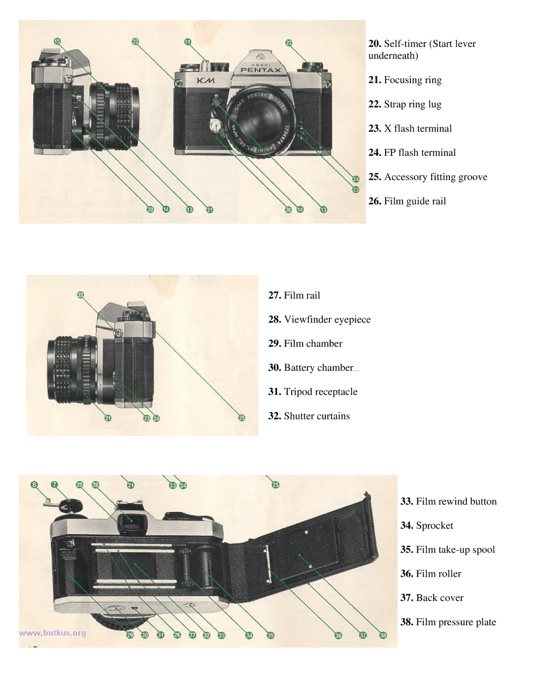 Pentax KM Camera manual 