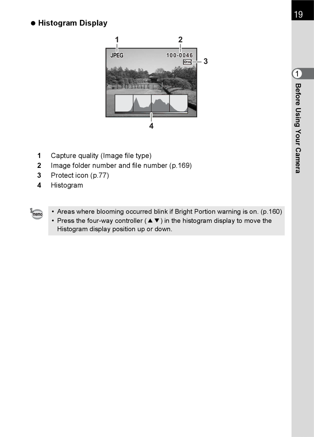 Pentax L specifications Histogram Display 