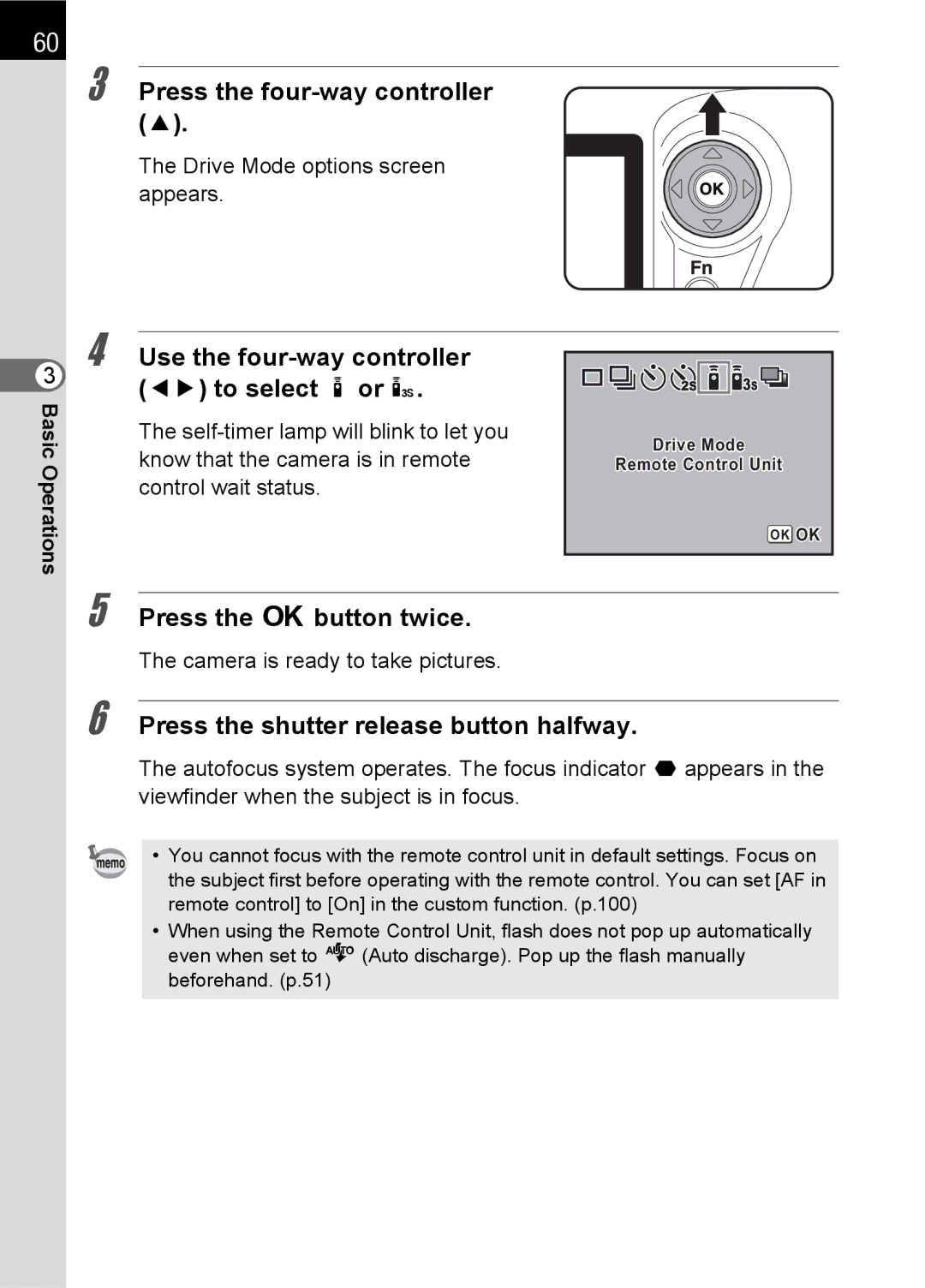 Pentax L specifications Press the four-way controller, Use the four-way controller 45 to select h or 