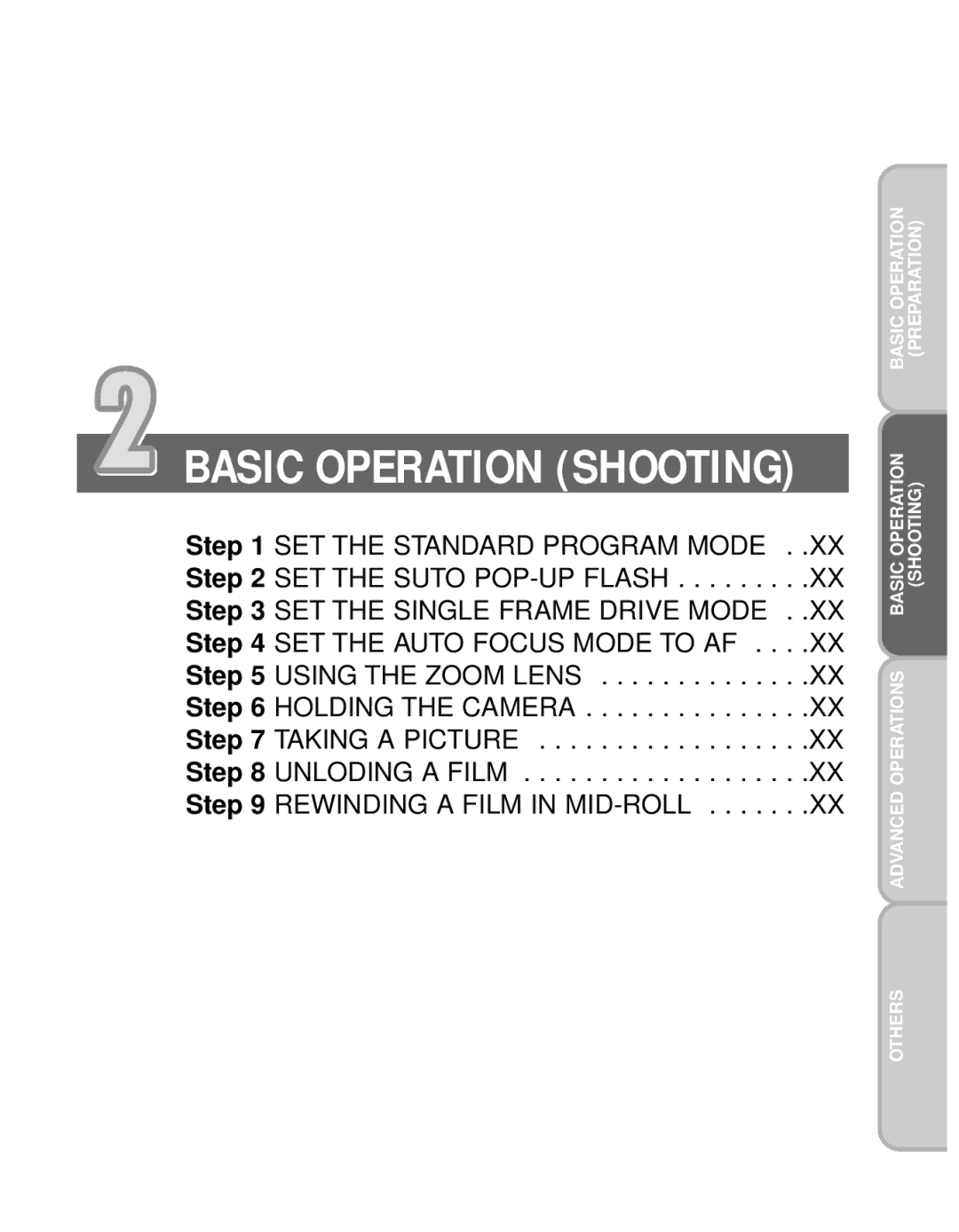 Pentax MZ-60 manual Basic Operation Shooting 