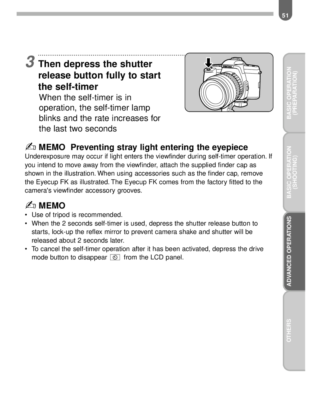 Pentax MZ-60 manual Memo Preventing stray light entering the eyepiece 