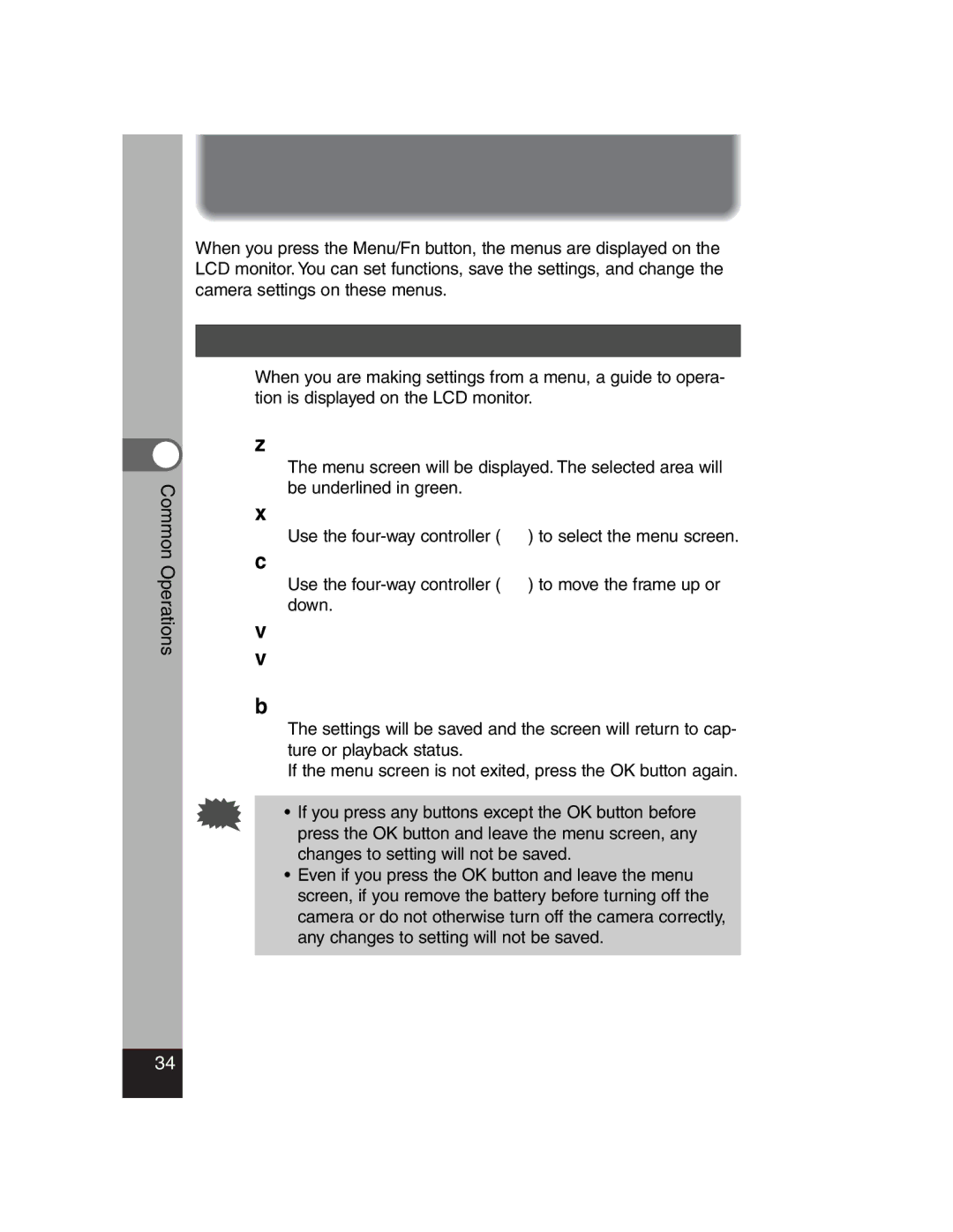 Pentax Optiio550 manual Using the Menus, How to Set the Menus, Press the Menu/Fn button, Use the four-way controller 