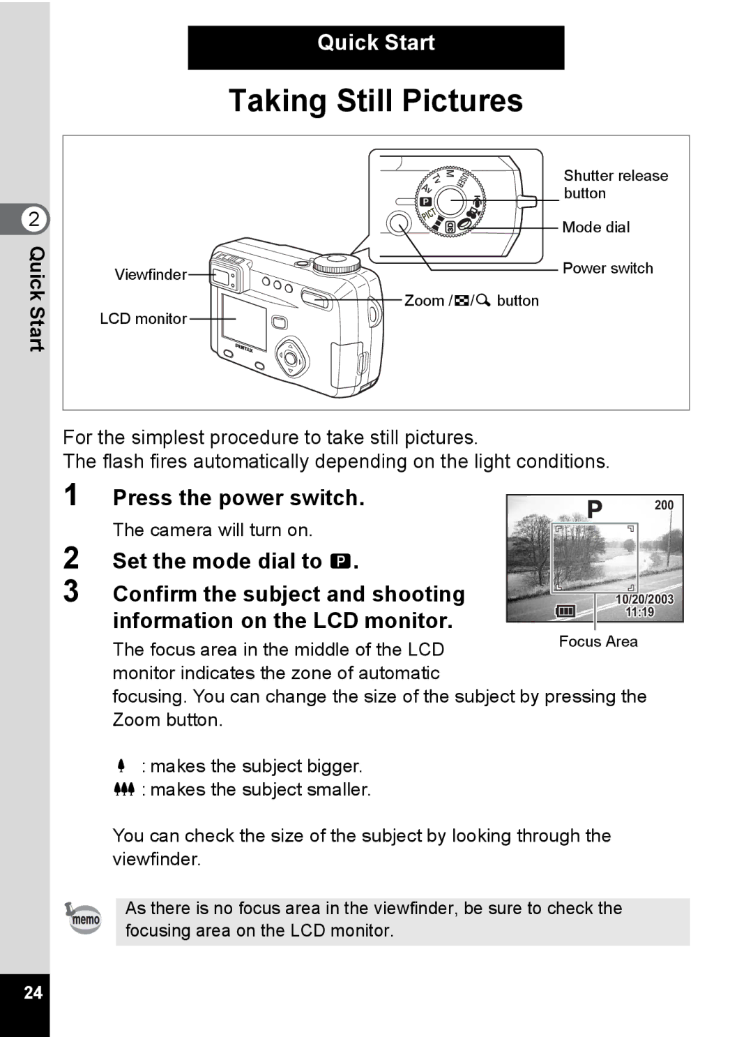 Pentax Optio 555 manual Set the mode dial to a, Start, Quick 