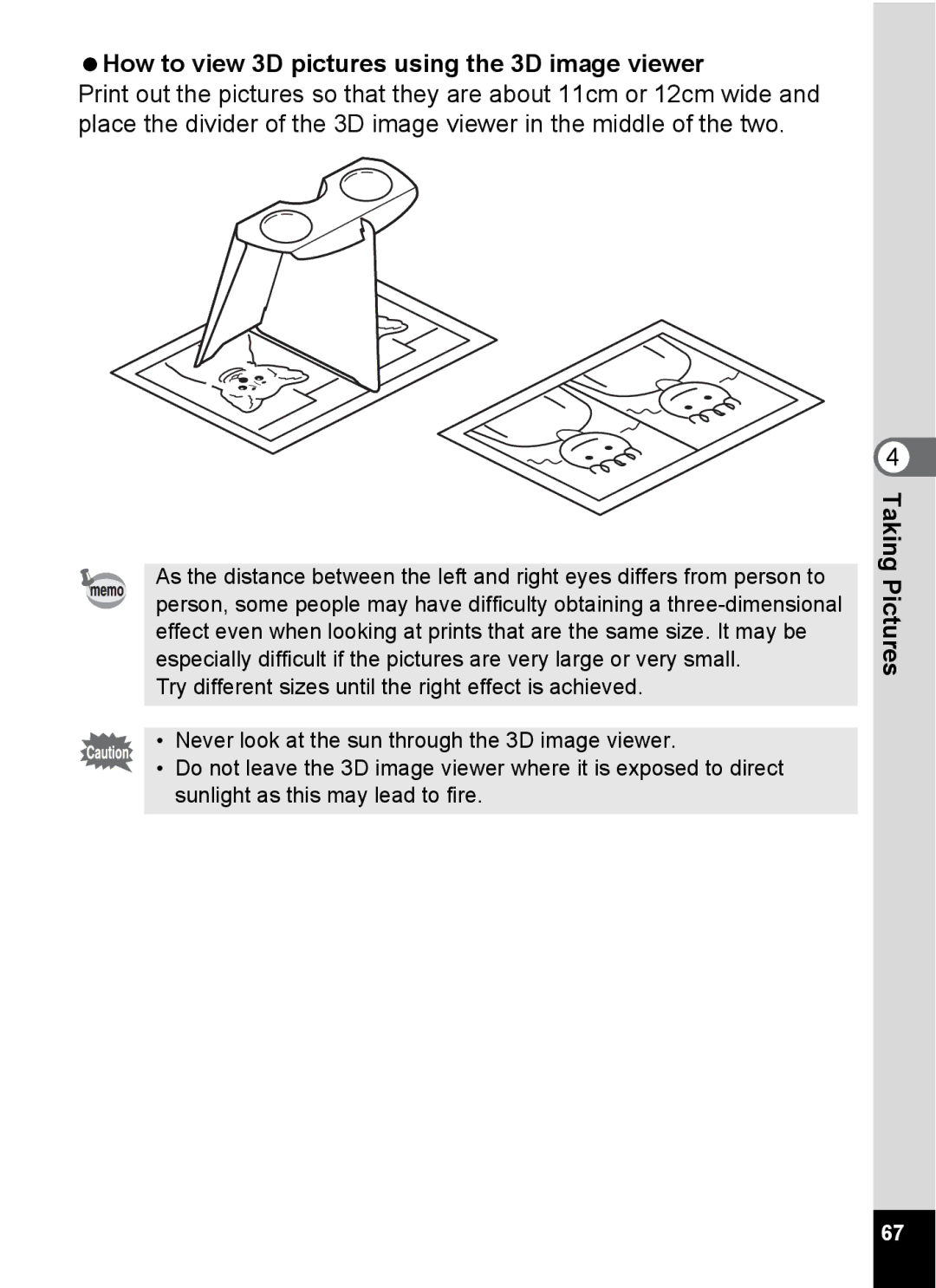 Pentax Optio 555 manual How to view 3D pictures using the 3D image viewer 