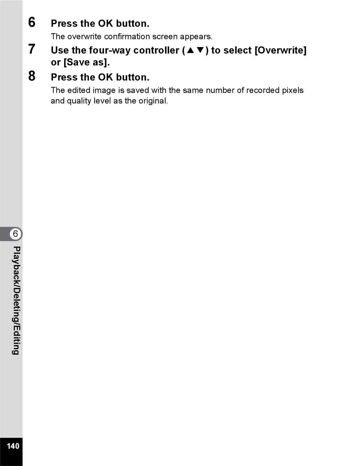 Pentax Optio S6 specifications 140 