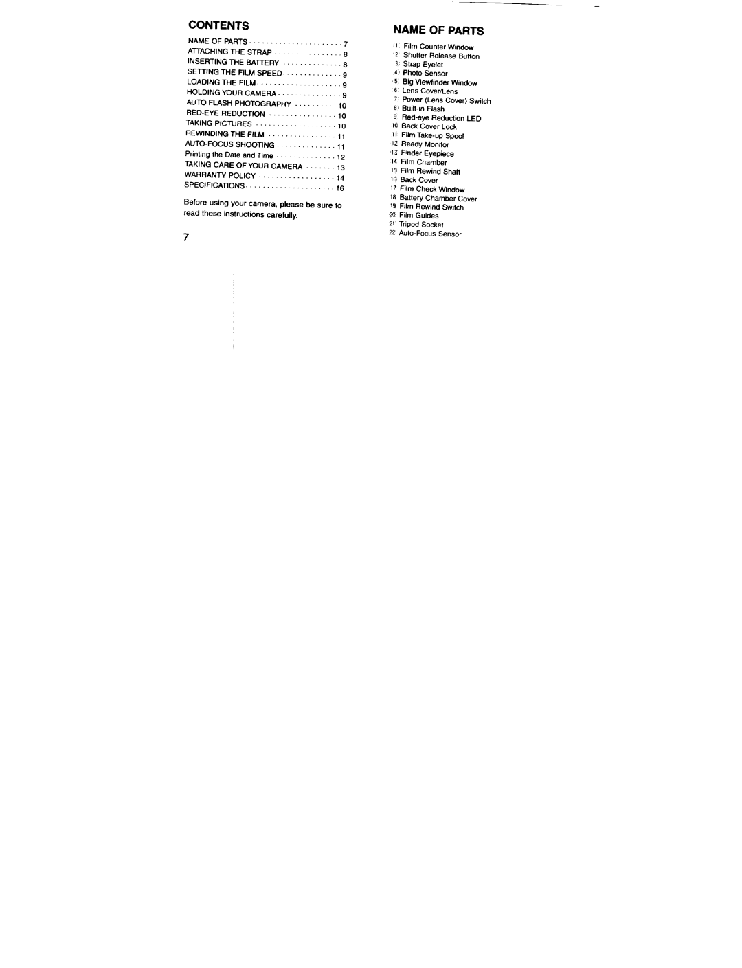 Pentax PC-550, PC 550date manual 