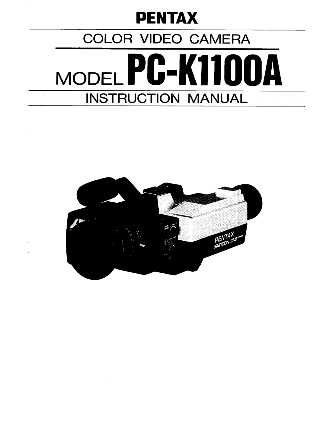 Pentax PC-K1100A manual 