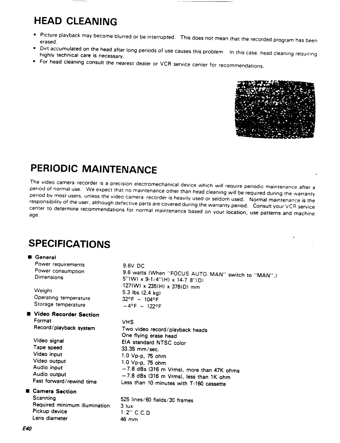 Pentax PV-C78A manual 