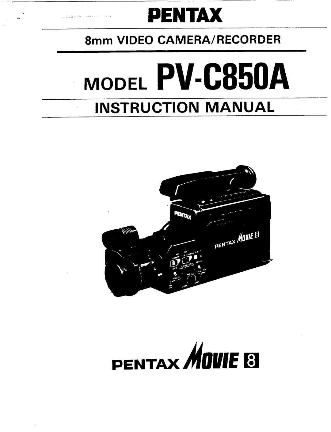 Pentax PV-C850A manual 