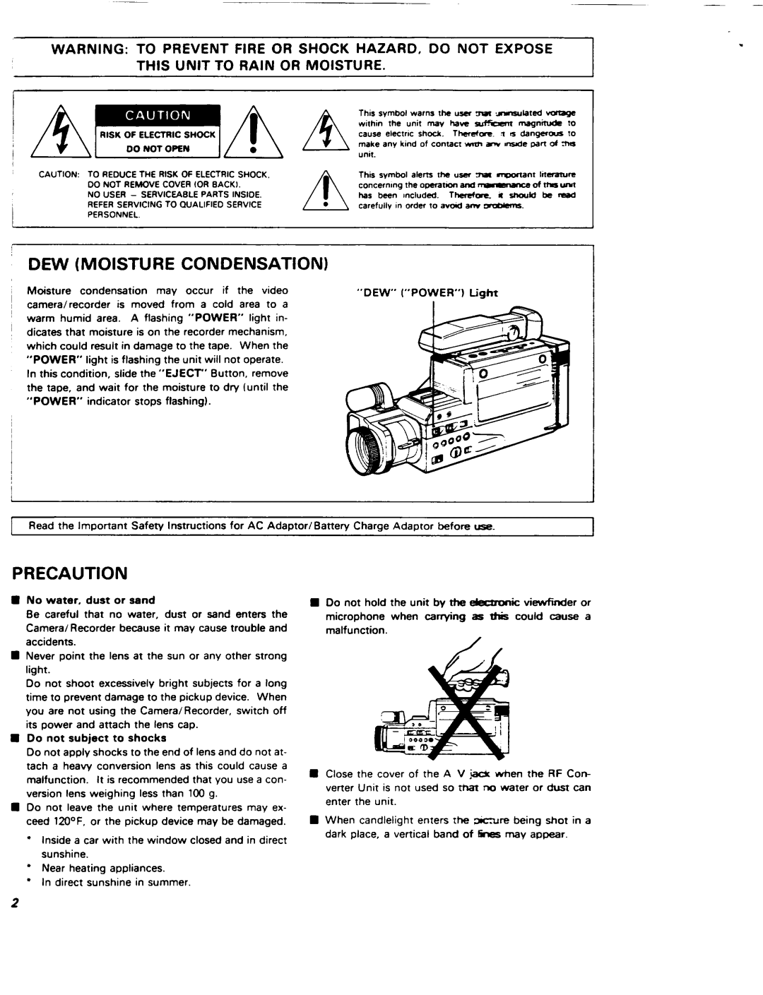 Pentax PV-C850A manual 