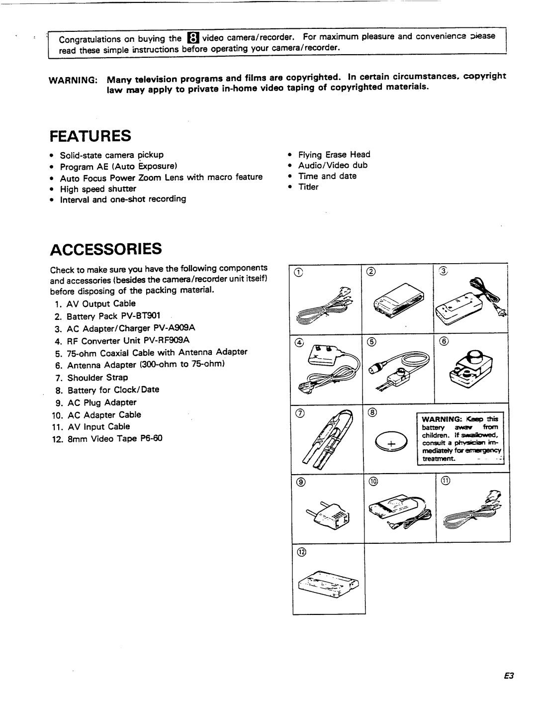 Pentax PV-C909A manual 