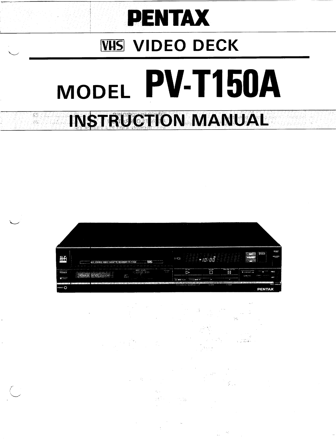 Pentax PV-T150A manual 