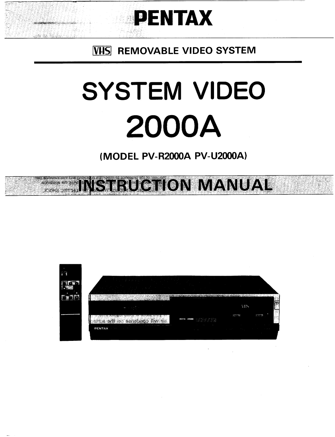 Pentax PV-R2000A, PV-U2000A manual 