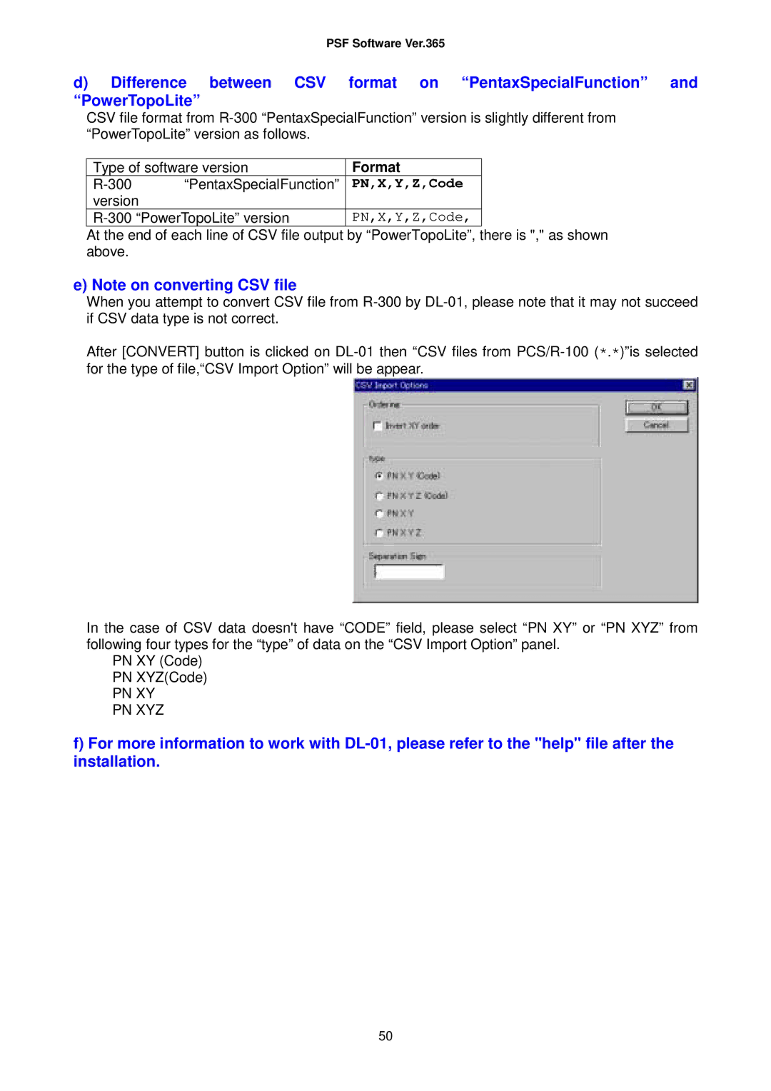 Pentax R-335(N), R-325(N), R-323(N), R-322(N), R326 instruction manual PN,X,Y,Z,Code 