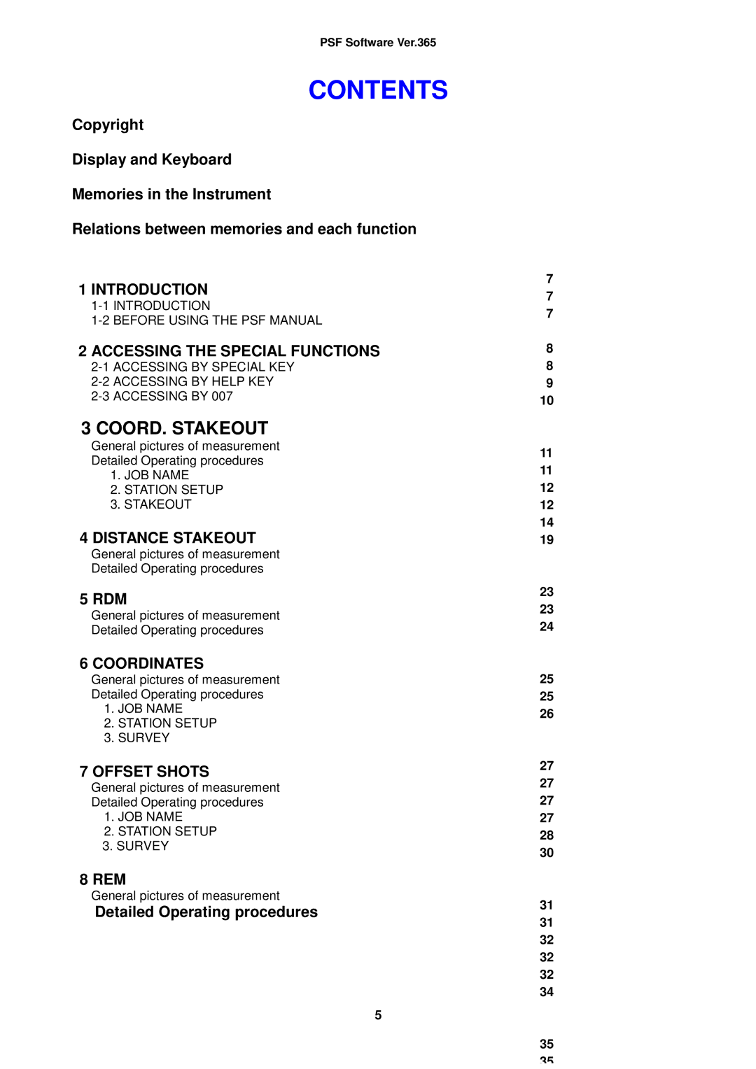 Pentax R-335(N), R-325(N), R-323(N), R-322(N), R326 instruction manual Contents 