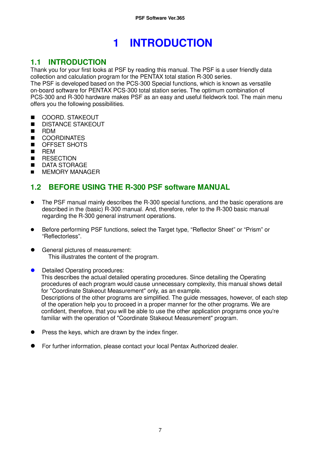 Pentax R-322(N), R-325(N), R-335(N), R-323(N), R326 instruction manual Introduction 