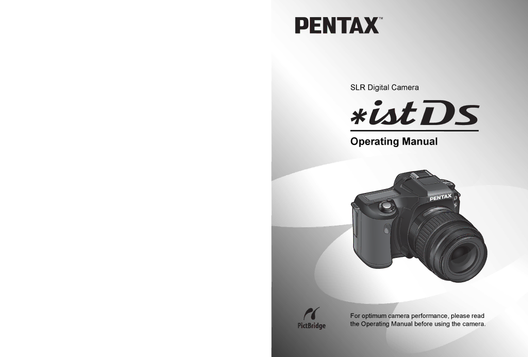 Pentax SLR specifications Operating Manual 