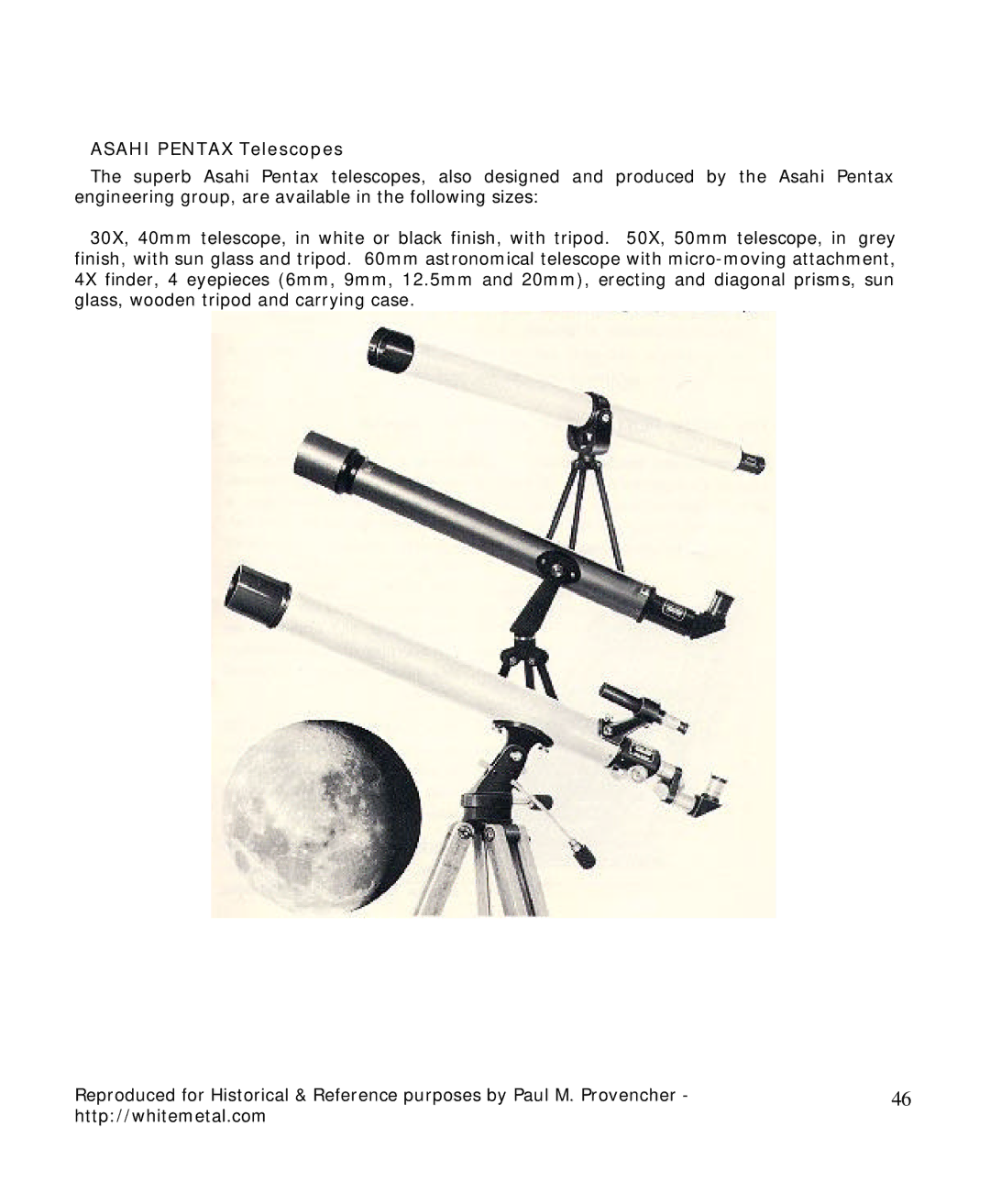 Pentax Spotmatic II manual Asahi Pentax Telescopes 