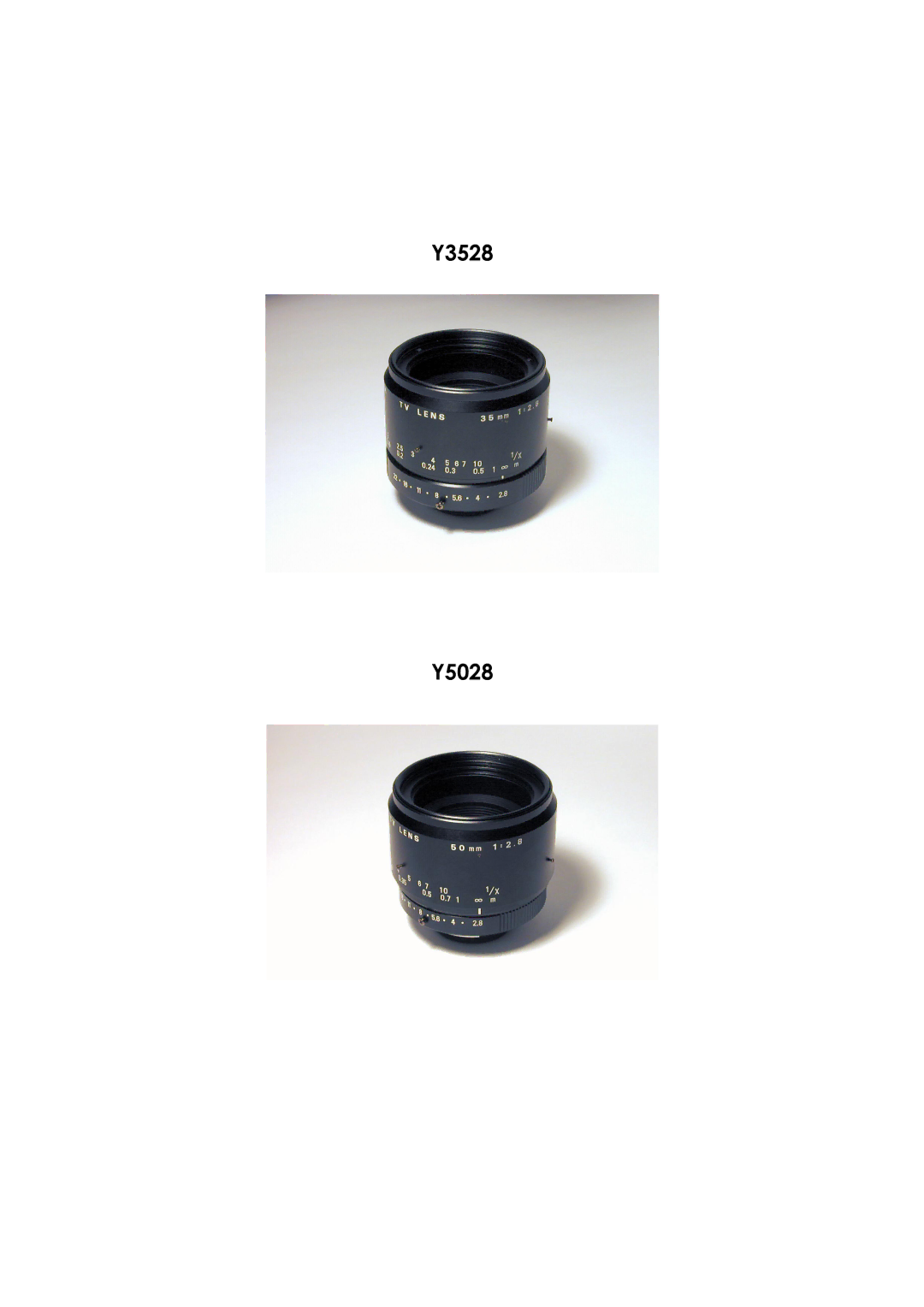 Pentax specifications Y3528 Y5028 