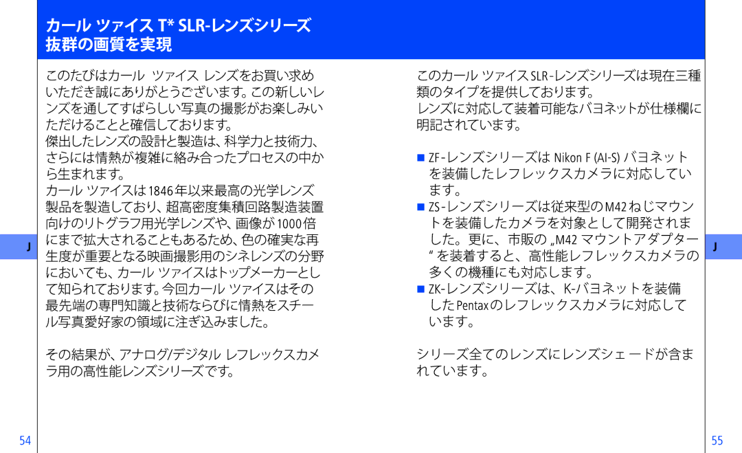 Pentax ZS-Mount), ZF-, ZK-, ZS instruction manual 