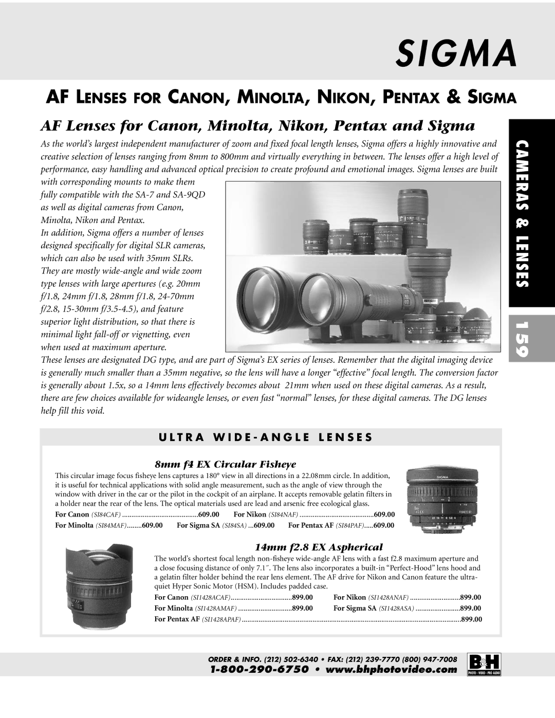 Pentax ZX-M dimensions AF Lenses for Canon, Minolta, Nikon, Pentax and Sigma, T R a W I D E a N G L E L E N S E S 