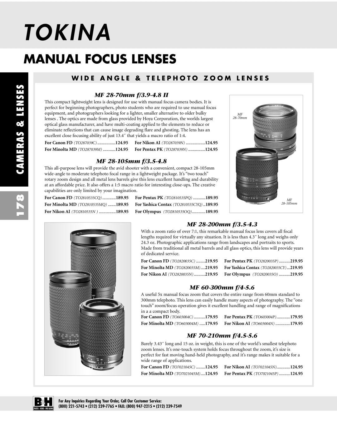 Pentax ZX-M dimensions K I N a, D E a N G L E & T E L E P H O T O Z O O M L E N S E S 