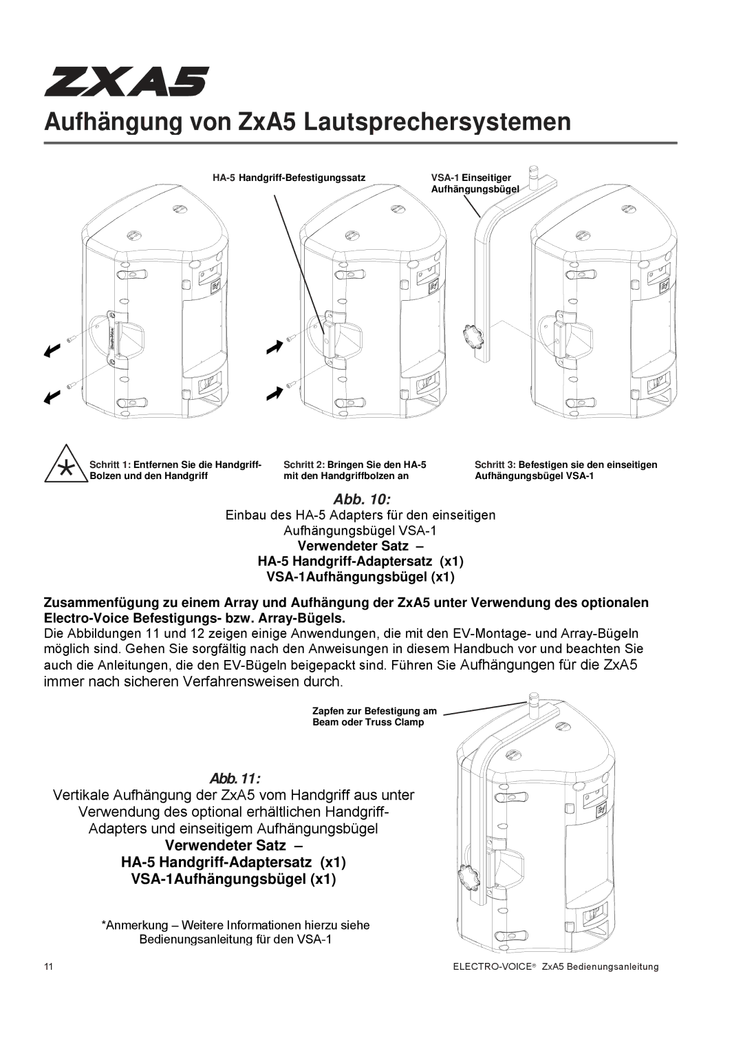 Pentax ZXA5-60, ZXA5-90 owner manual Immer nach sicheren Verfahrensweisen durch 