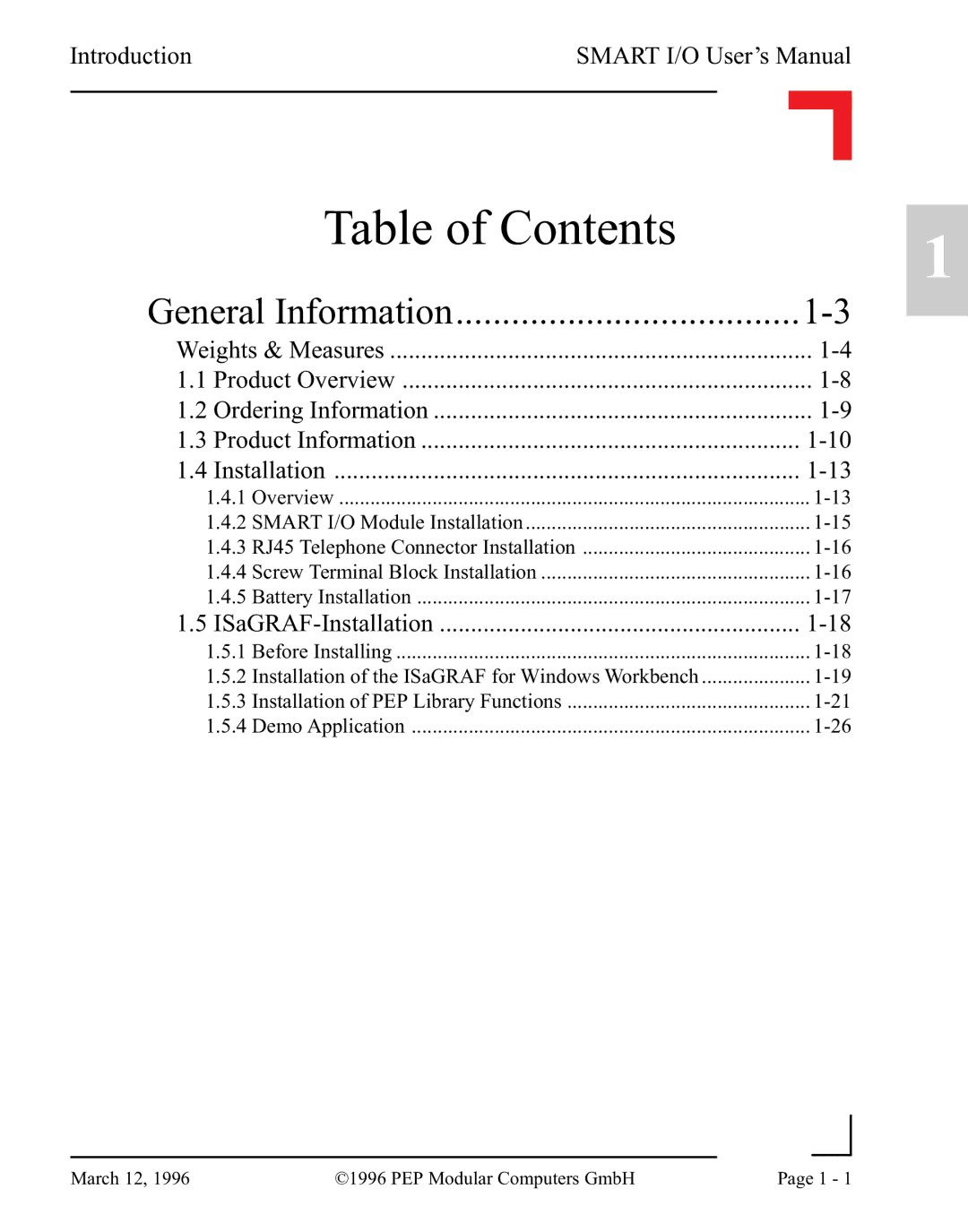 Pepper Computer RS232, RS485 user manual Table of Contents 