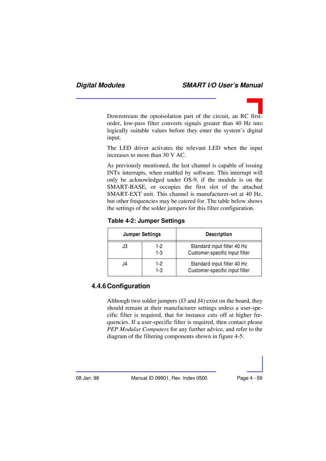 Pepper Computer RS232, RS485 user manual Configuration 