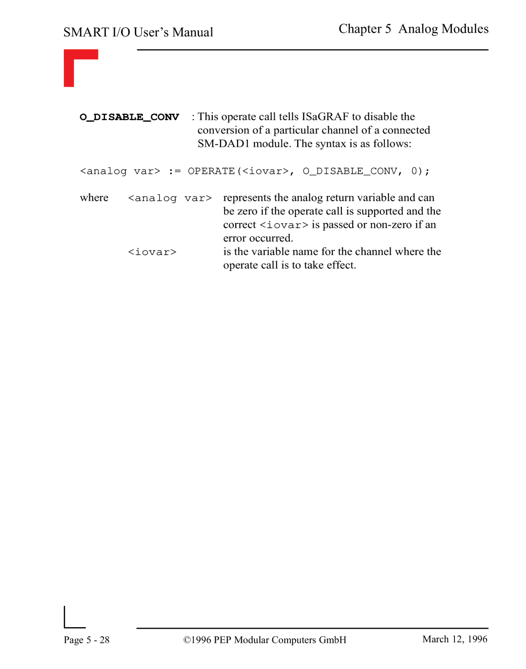 Pepper Computer RS485, RS232 user manual Smart I/O User’s Manual Analog Modules 