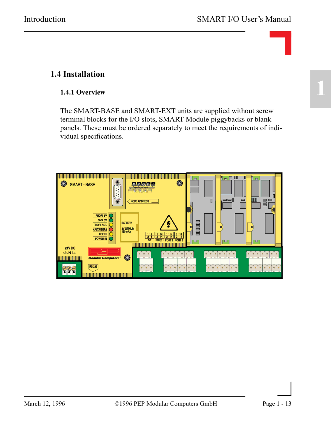 Pepper Computer RS232, RS485 user manual Installation, Overview 