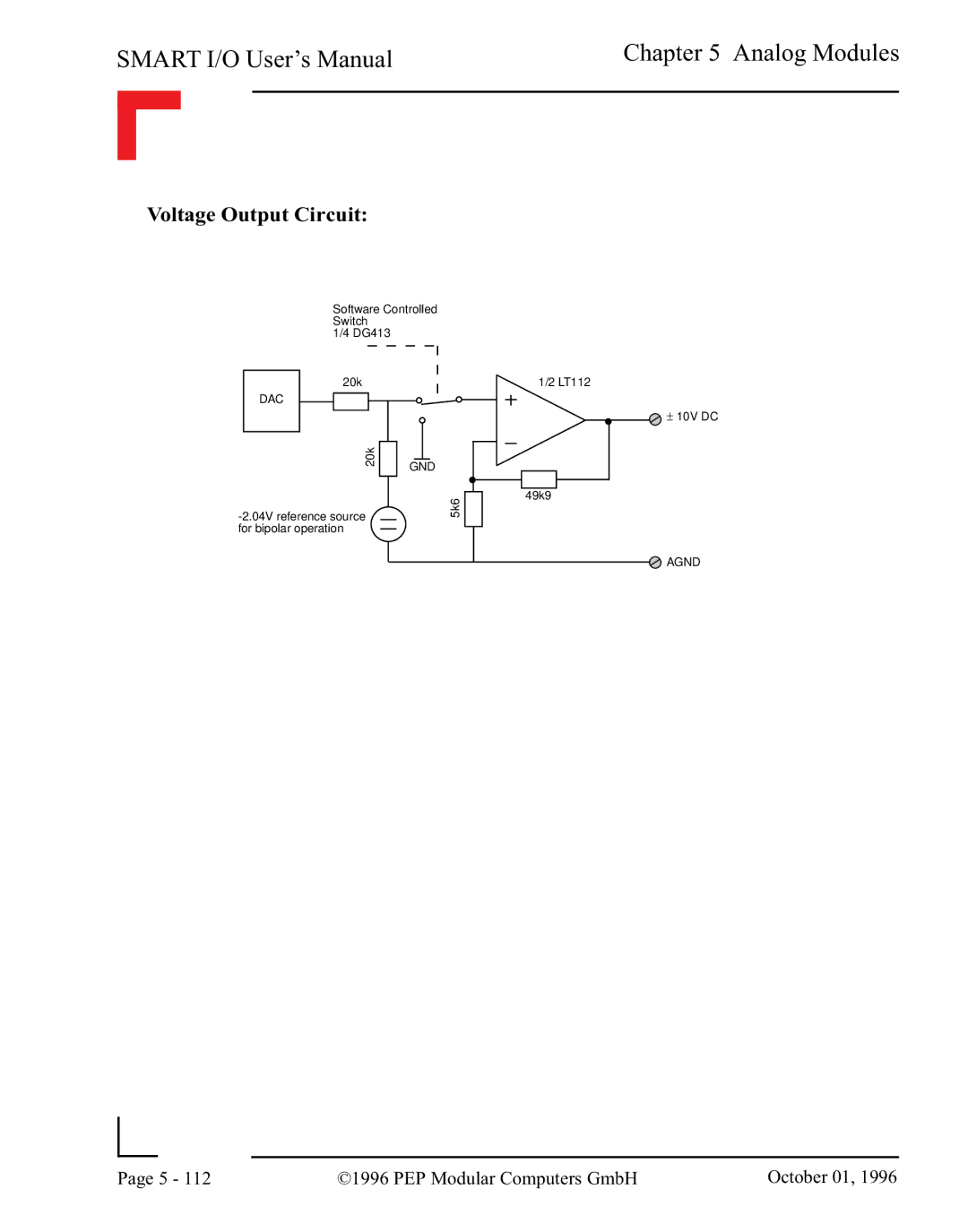 Pepper Computer RS485, RS232 user manual Voltage Output Circuit 