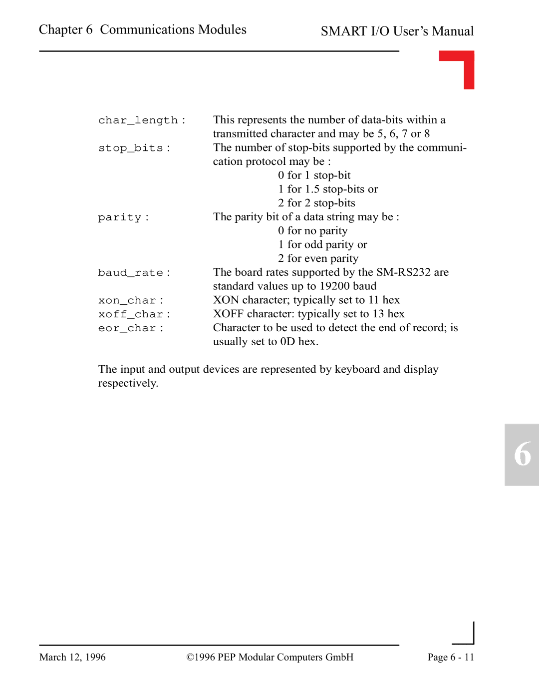 Pepper Computer RS232, RS485 user manual Communications Modules Smart I/O User’s Manual 