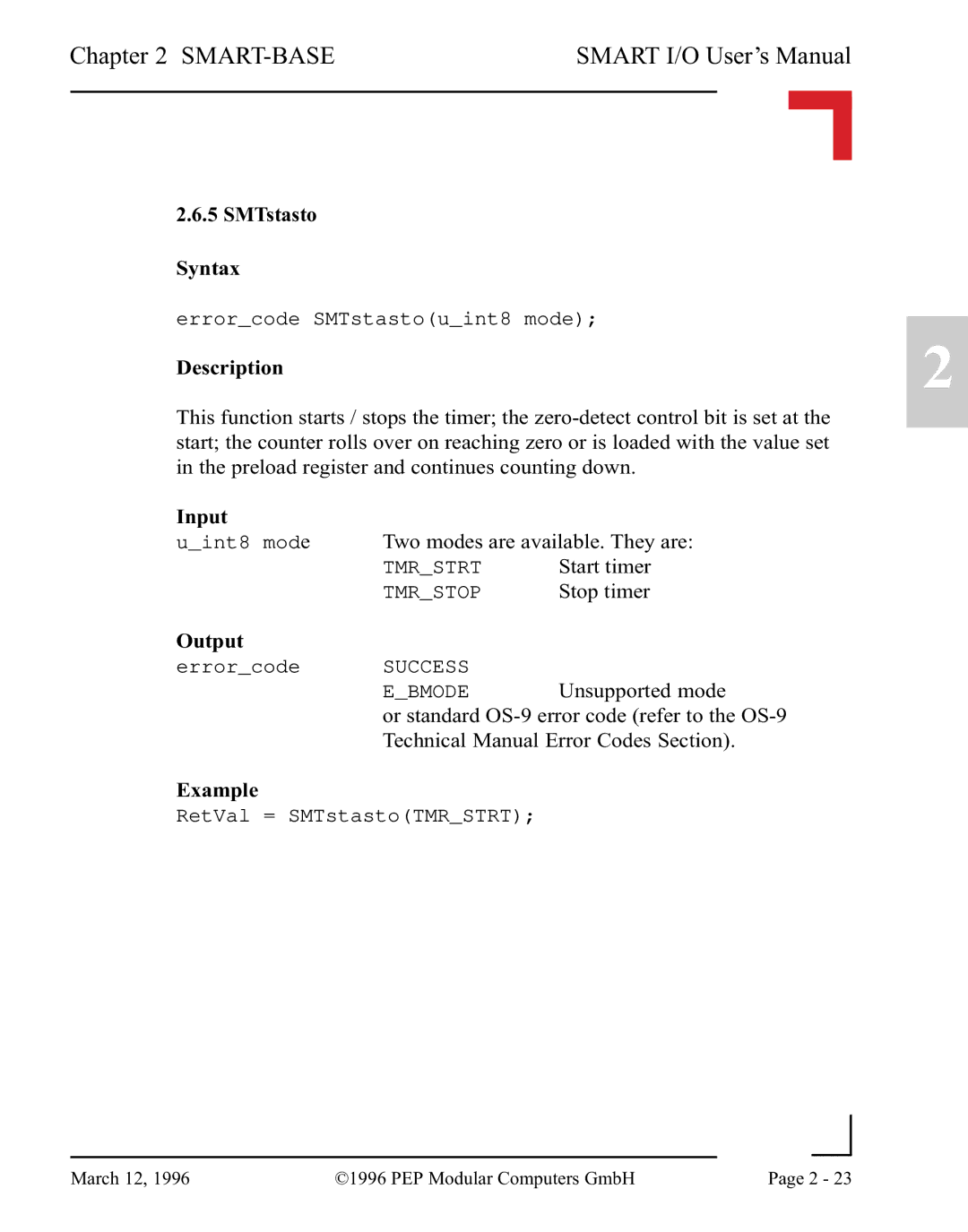 Pepper Computer RS232, RS485 user manual SMTstasto Syntax 