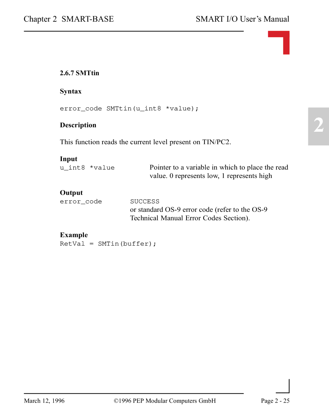 Pepper Computer RS232, RS485 user manual SMTtin Syntax 