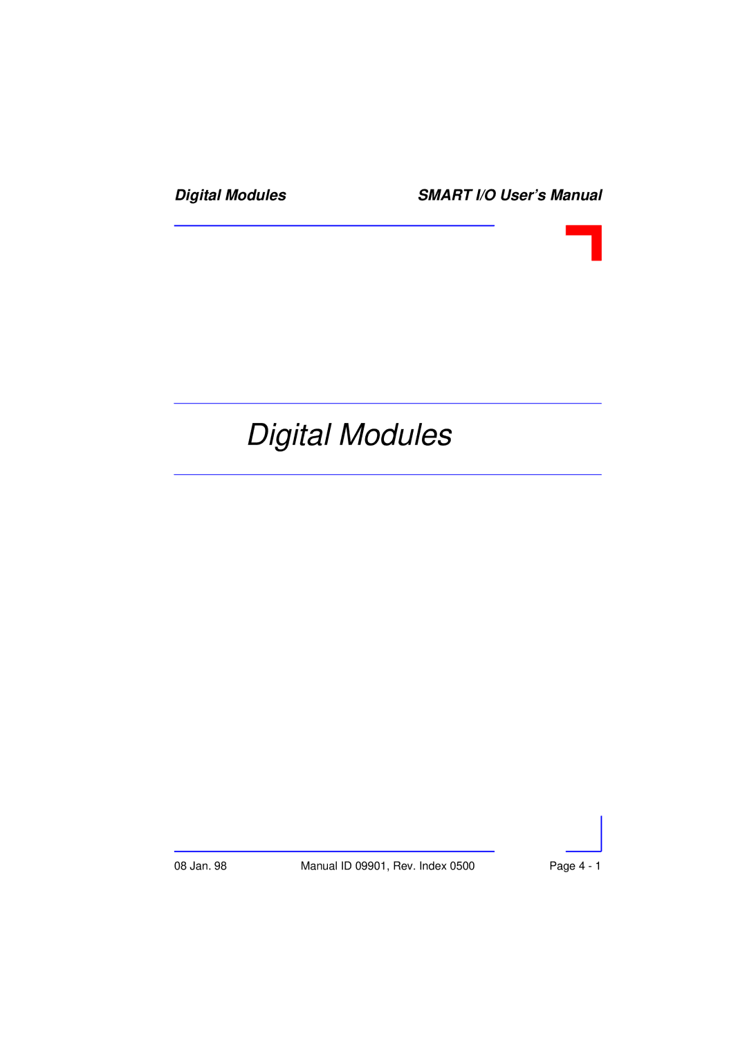 Pepper Computer RS232, RS485 user manual Digital Modules 