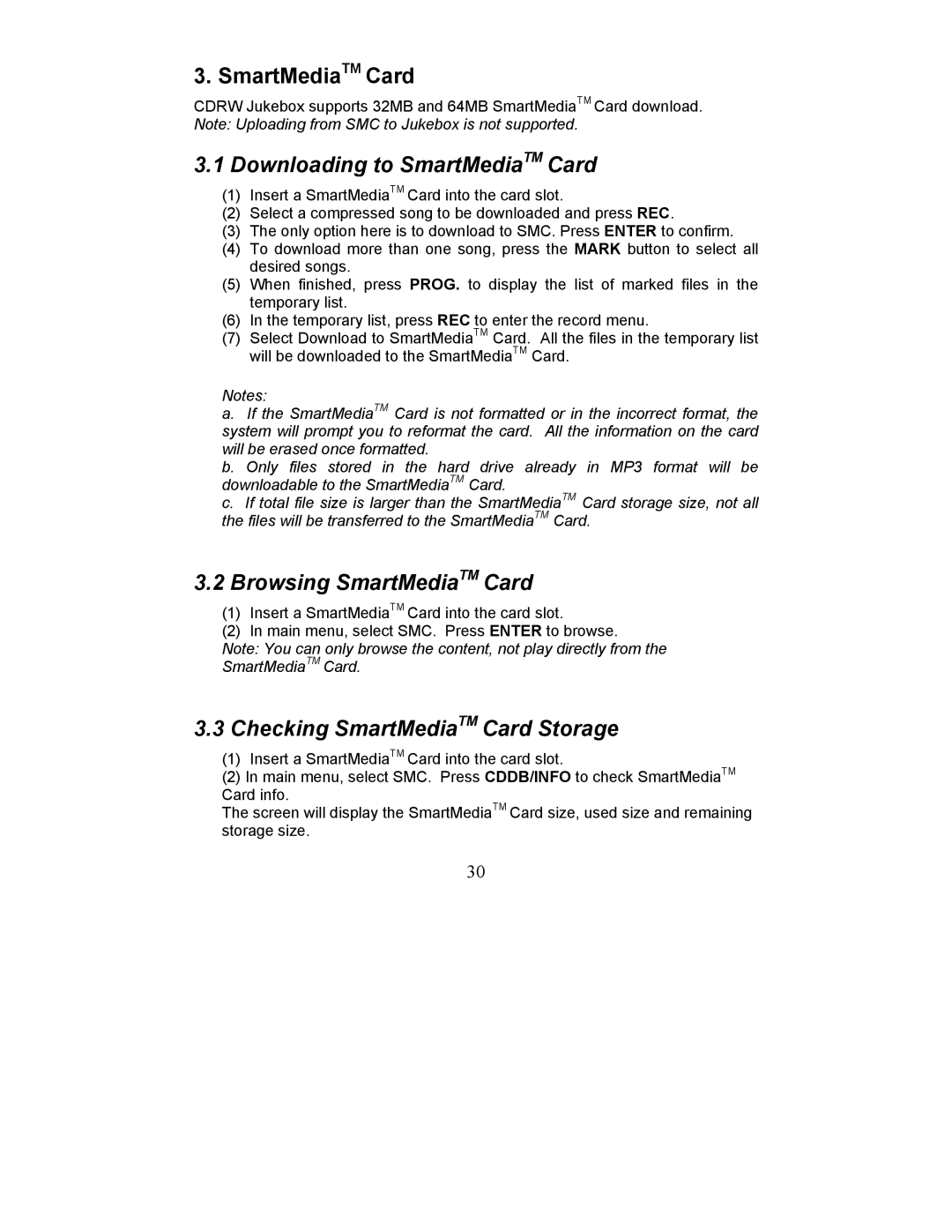 Perception Digital PD - 450 - 01 user manual Downloading to SmartMediaTM Card, Browsing SmartMediaTM Card 