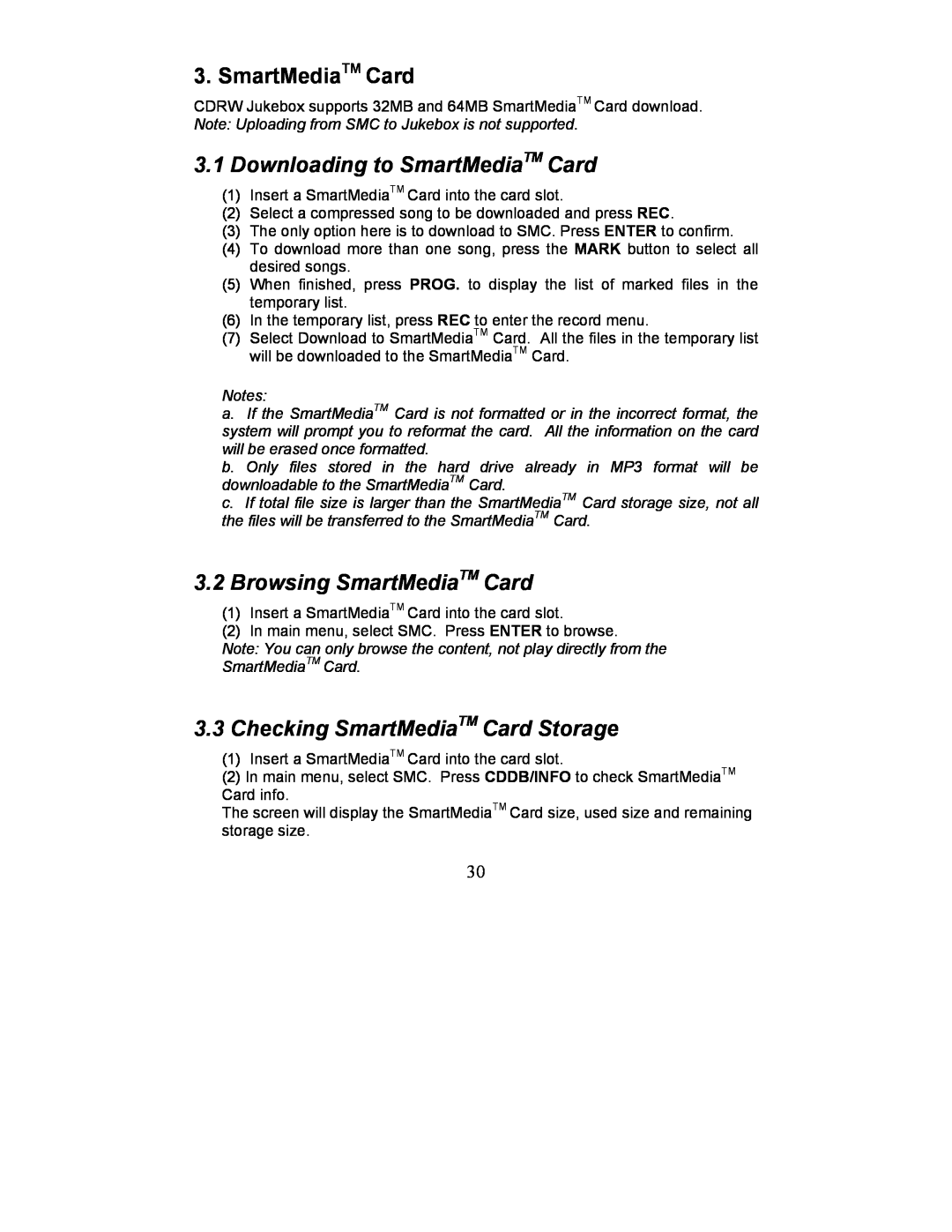 Perception Digital PD - 450 - 01 user manual 3.1Downloading to SmartMediaTM Card, 3.2Browsing SmartMediaTM Card 