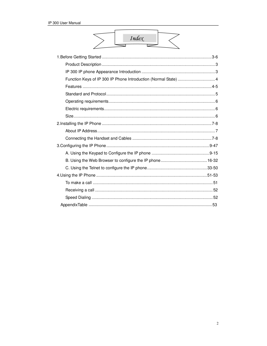 Perfectone Net Ware IP 300 manual 