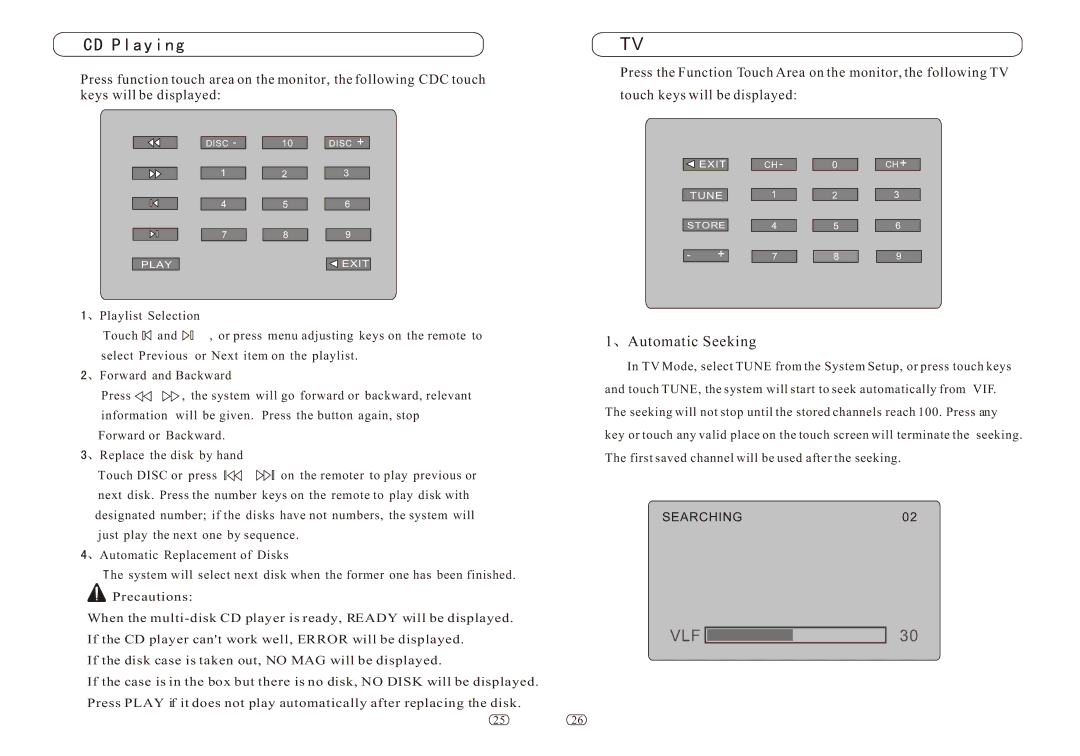 Performance Teknique ICBM-1-TOUCH manual TV½ÓÊÕ 