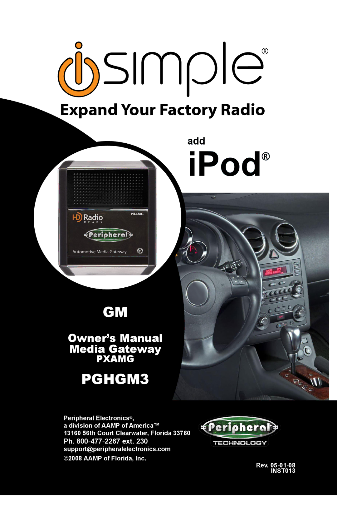 Peripheral Electronics PGHGM3 owner manual IPod 