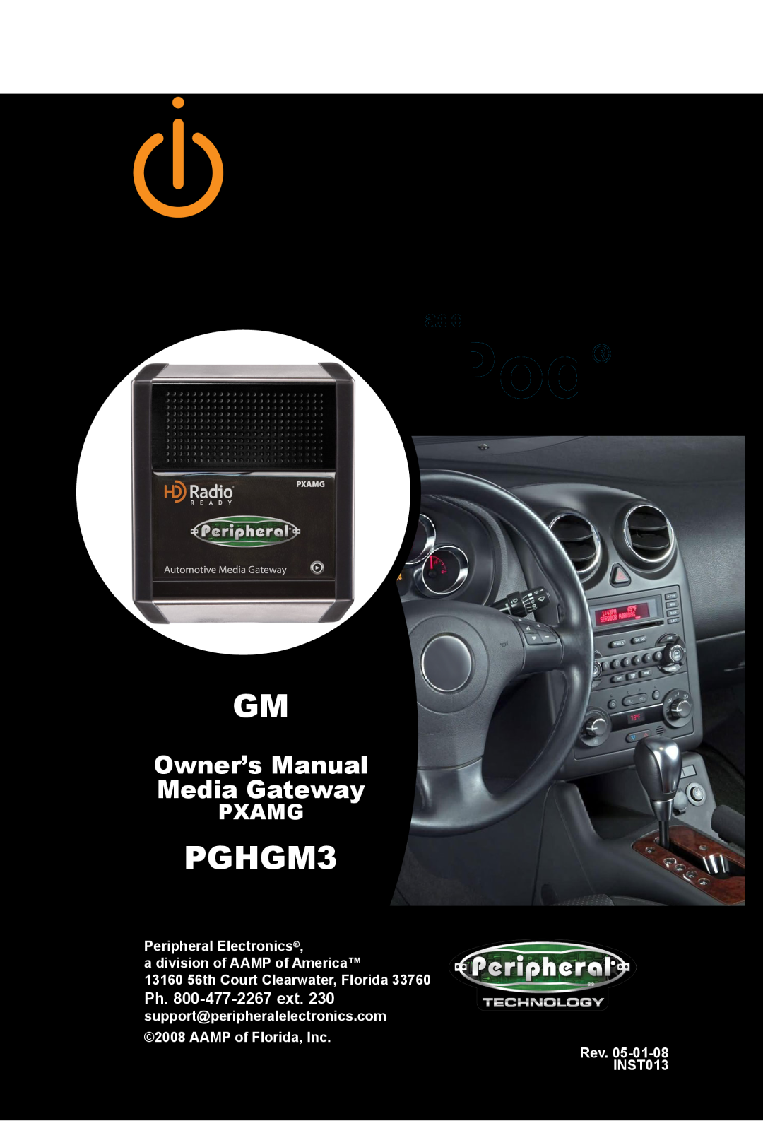 Peripheral Electronics owner manual iPod, Owner’s, Expand Your Factory Radio, Media Gateway PGHGM3 PXAMG, Pxamg 