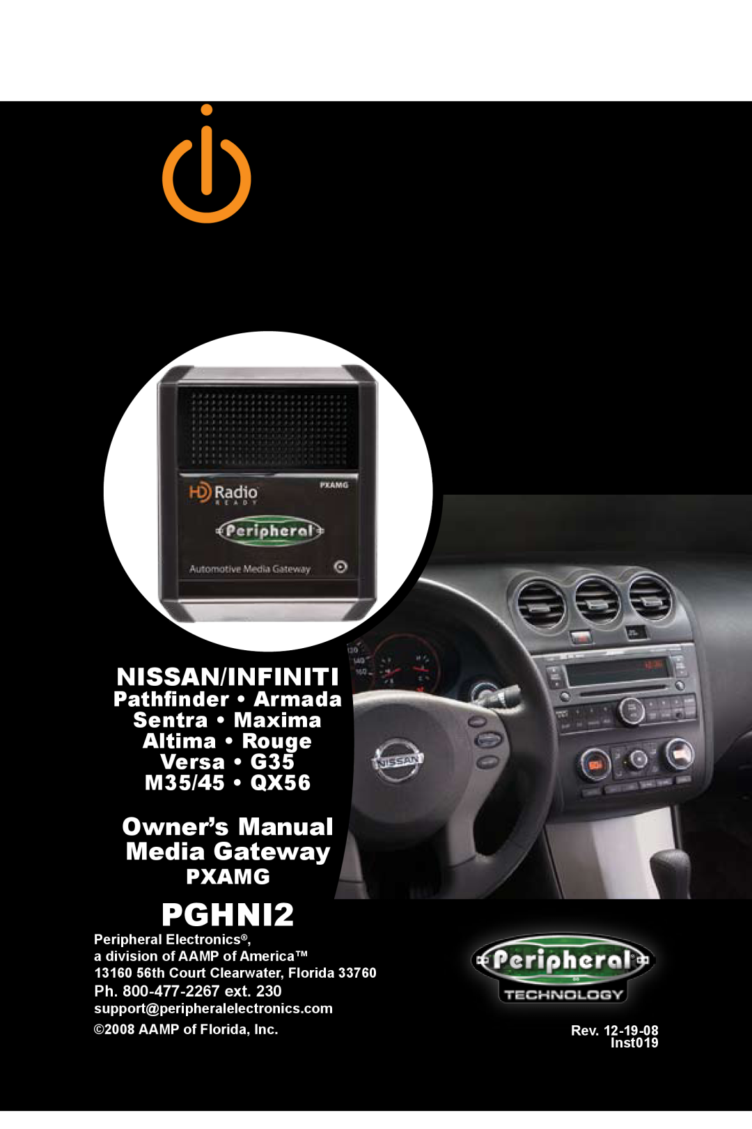 Peripheral Electronics PGHNI2 owner manual iPod, Expand Your Factory Radio, Nissan/Infiniti, Owner’s Manual Media Gateway 