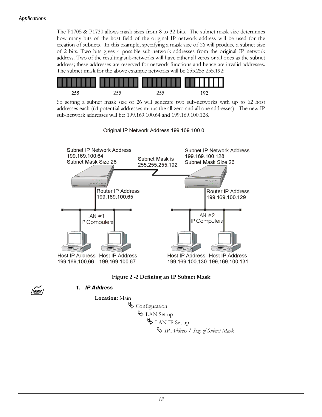 Perle Systems 1700 manual Defining an IP Subnet Mask 