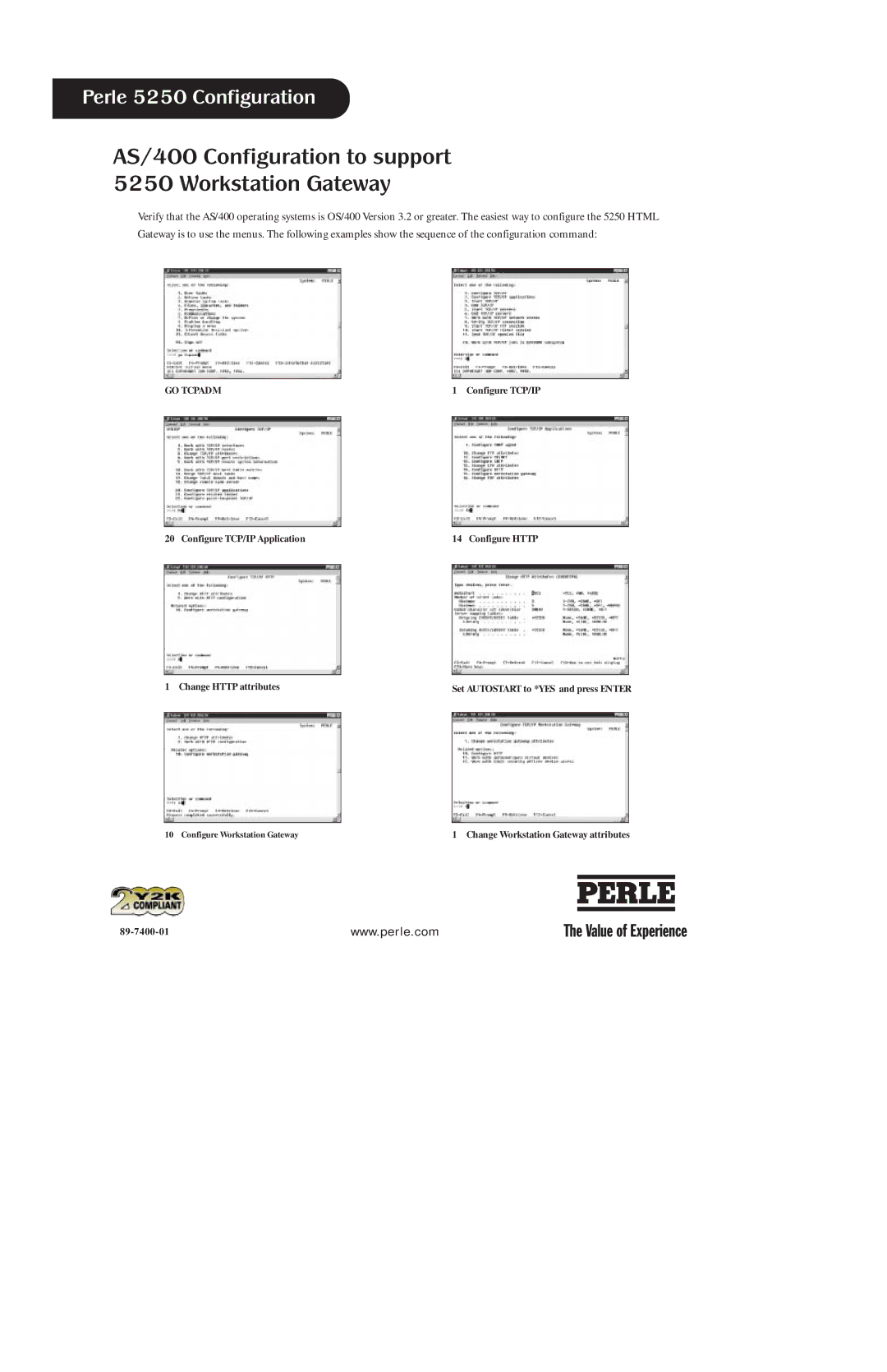 Perle Systems manual AS/400 Configuration to support 5250 Workstation Gateway 