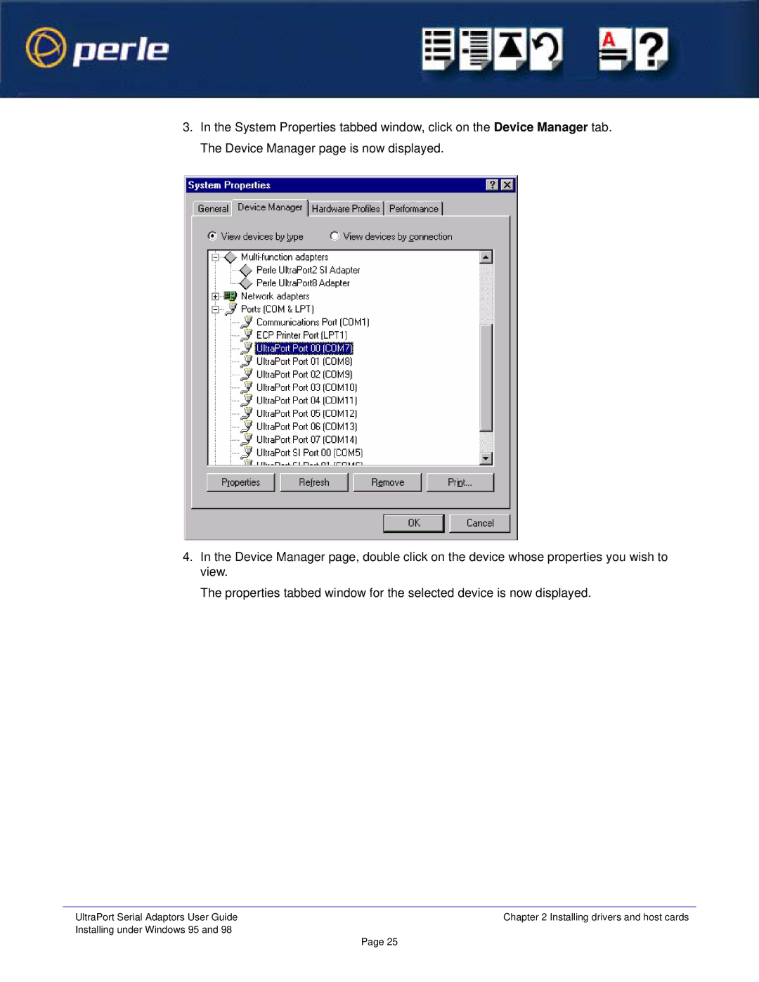 Perle Systems 5500152-23 manual UltraPort Serial Adaptors User Guide 